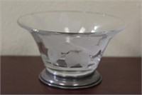 An Etched Glass Bowl