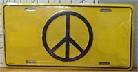 I went peace. USA made license plate tag