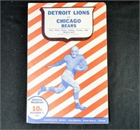 1943 DETROIT LIONS CHICAGO BEARS GAME PROGRAM
