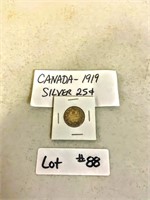 Canada 1919 Silver 25 Cent
