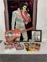 ELVIS TAPESTRY AND GUITAR