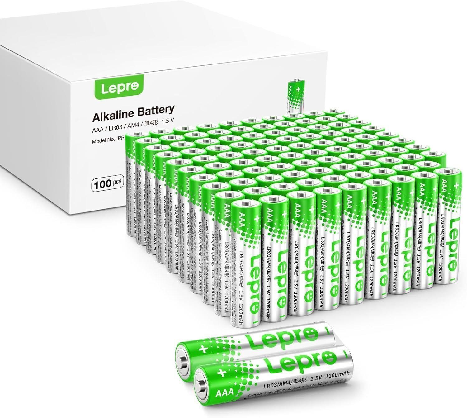 NEW $34 100PK AAA Batteries Long Lasting