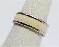 Enameled Stainless Steel Ring Size 7