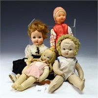 Four Vintage Dolls