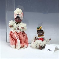 Lot of two black dolls