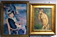Pierre-Auguste Renoir- Two Art Prints on Canvas
