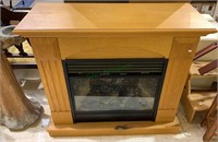 Oak Case electric fireplace in a nice oak wood