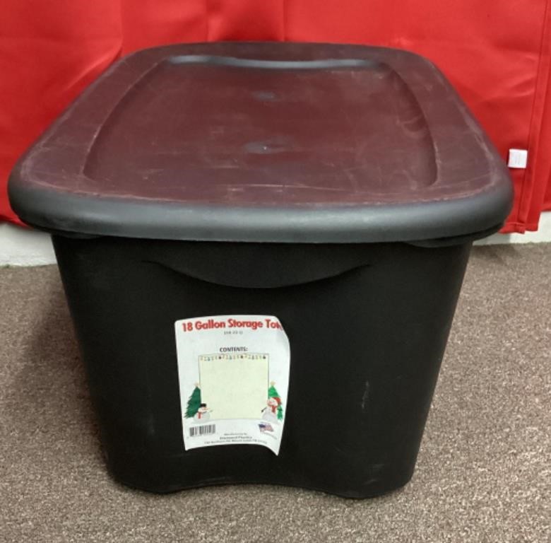 18 gallon storage tote with lid