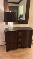 Table lamp and entry  3 drawer cabinet  no
