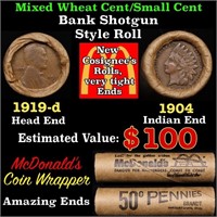 Lincoln Wheat Cent 1c Mixed Roll Orig Brandt McDon