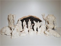 White Ceramic Nativity Scene