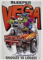 Vega "Snoozz Ya Loozz" Metal Sign 8" x 12"