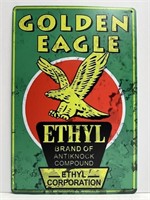 Reproduction Golden Eagle Metal Sign 8" x 12"