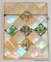 Antique Mother of Pearl/Abalone Shell Card Case