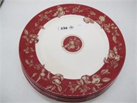 4 DINNER PLATES BY WAVERLY 11" CLEAN