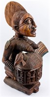 Art Antique African Yoruba Female Wood Sculpture