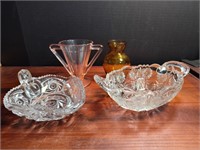 Vintage Glassware, Candy Dishes, Dessert Cup, Vase