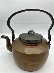 Vintage copper tea kettle