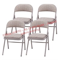 4pk. MECO Metal Fabric Padded Folding Chair
