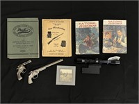 2 Early Cap Guns, Bushnell Scope, Magazines