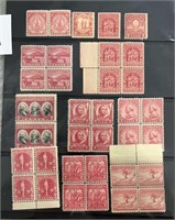 Rare 1929-1932 US MNH 2 Cent Red Stamps