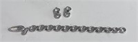 .925 Lois Hill Bracelet&Earrings(no hook)-48grams