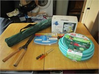 new garden hose,chair & items