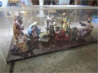 nativity scene & large showcase