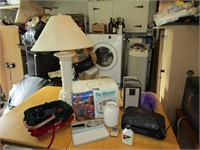 lamp,sewing machine & items