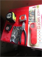 lighter,tape measures & tools