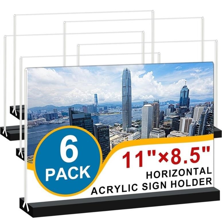 (new) 3-pack Acrylic Sign Holder 11x8.5 ''