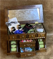 Vintage Jewelry Box Full of Jewelry