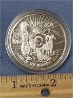 Alaskan silver coin 1oz. 1962 .999 silver Alaska B