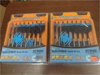 2 Spyder 8pc Stinger Spade Bit Sets