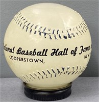 Custard Glass Baseball Hall of Fame Coin Bank