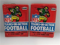(2) 1980 Fleer Team In Action Football Packs