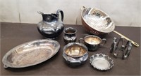 Lot of Silver Plate & Collinder