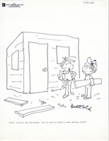 Joe Buresch signed original hand drawn sketch