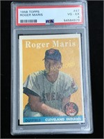 1958 GRADED ROGER MARIS TOPPS ROOKIE CARD #47