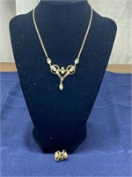 Necklace with matching earrings