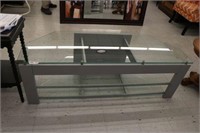 Silver & Glass TV Stand
