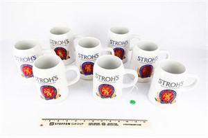 (8) Stroh's Beer Mugs