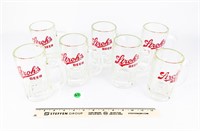 (7) Glass Stroh's Beer Mugs