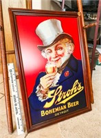 Stroh's Bohemian Beer Detroit Framed Advertising
