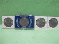 Four Eisenhower Dollar Coins