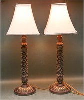 Pair of Pineapple Table Lamps