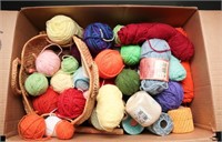 Wicker Crochet Basket, Hooks & Yarn