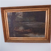 M. Miller Oil on Canvas-Lanscape Art