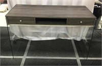 Grey Wood Top Desk w/ Acrylic Legs