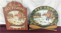 Two New Wood Fishing Signs